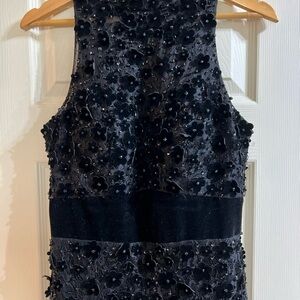 MacDuggal black full length formal gown.